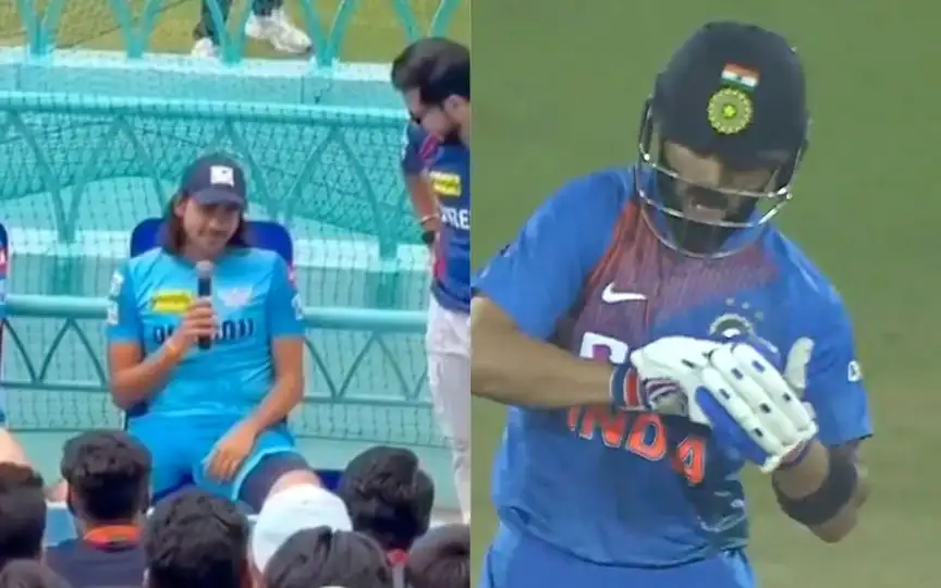 Digvesh Rathi Reacts Shockingly As Crowd Asks If He Will Give Virat Kohli A Notebook Sendoff