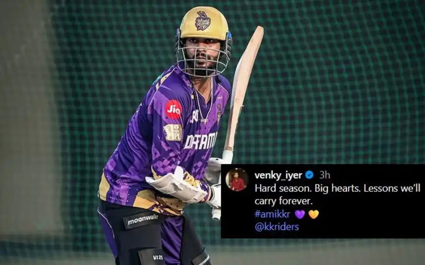 Venkatesh Iyer during IPL 2025 training session [Source: venky_iyer/Instagram]