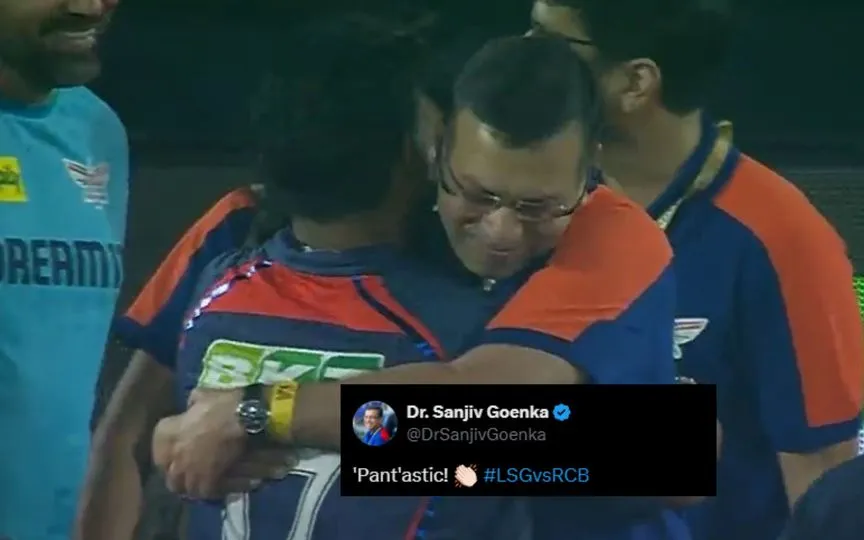 Rishabh Pant and Sanjiv Goenka [Source: @mufaddal_vohra, @DrSanjivGoenka/x.com]