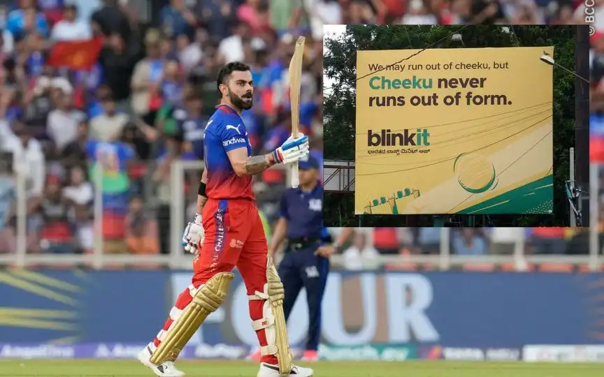 blinKit's Tribute To Kohli (Source: @CricCrazyJohns/x.com)