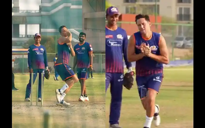 "Stick To Fast Bowling": Bumrah Trolls Boult For Santner's Hilarious Imitation At MI Nets