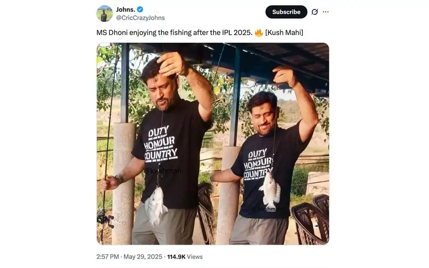 MS Dhoni [Source: @CricCrazyJohns/X.com]