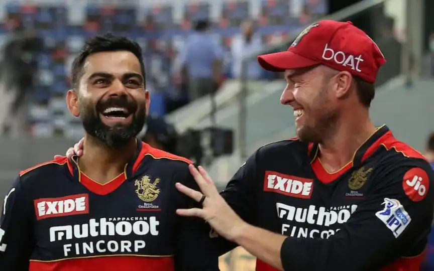 Virat Kohli and AB de Villiers [Source: @garv_rathore18/X]