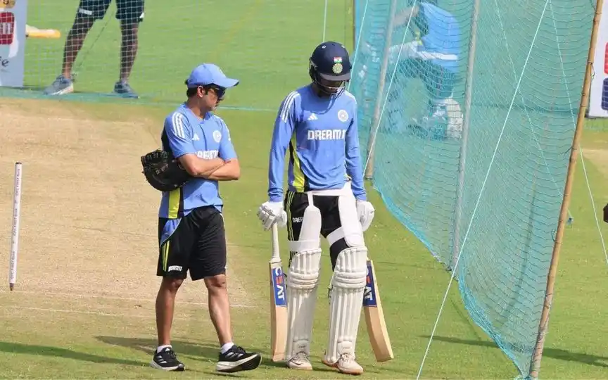 Gautam Gambhir and Shubman Gill - (Source: @Johns/X.com)