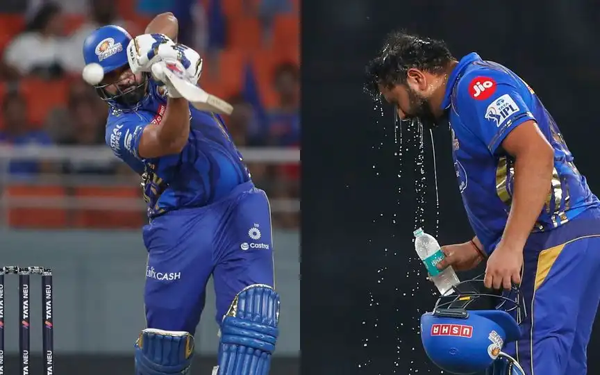 Rohit Sharma during MI vs GT (Source: AP Photos)