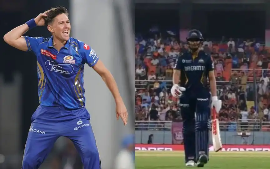 Trent Boult and Shubman Gill in IPL 2025 (Source: AP Photos)