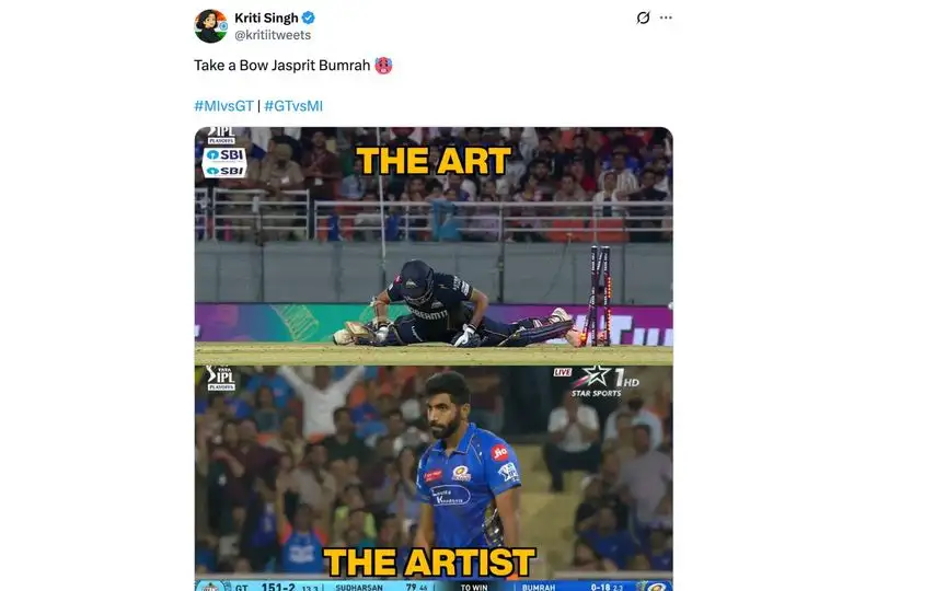 Fan tweet on Bumrah [Source: @kritiitweets/X.com]