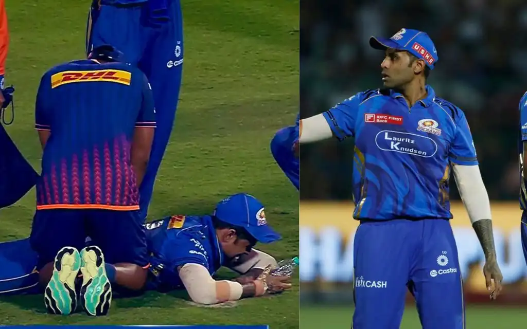 Suryakumar Yadav in MI vs GT (Source:@ MIpaltan33,x.com and AP)