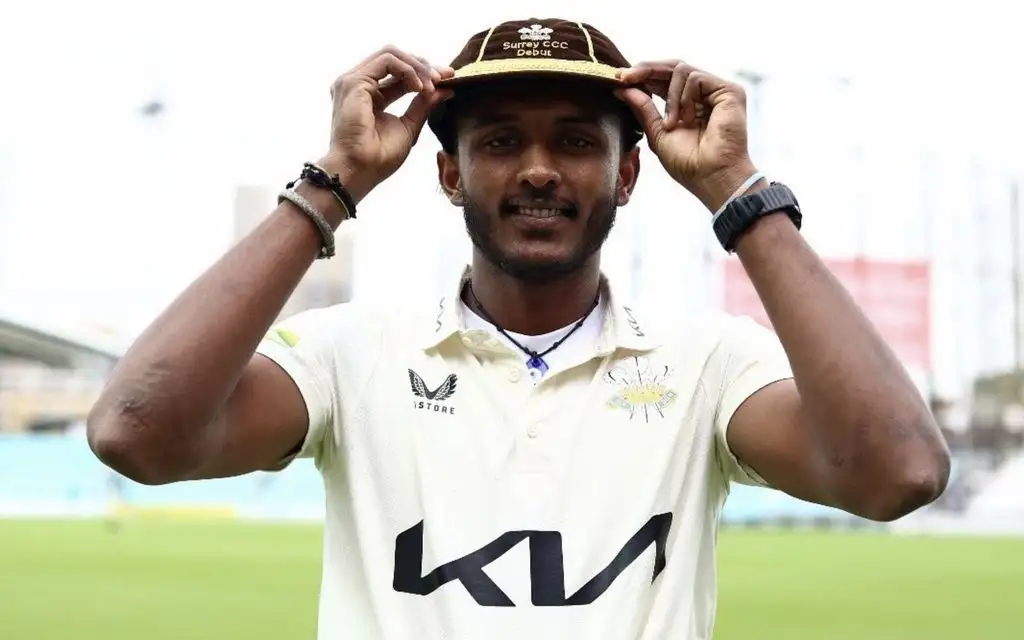 Sai Sudharsan during his stint with Surrey [Source: @shreyas_iyerkkr/x.com]