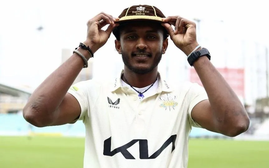 Sai Sudharsan during his stint with Surrey [Source: @shreyas_iyerkkr/x.com]