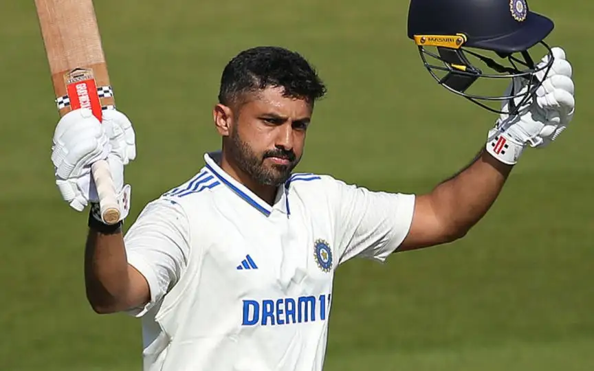 Karun Nair shone brightly in IND-A vs ENG Lions match [Source: @Mayank_Yadavv8/X]