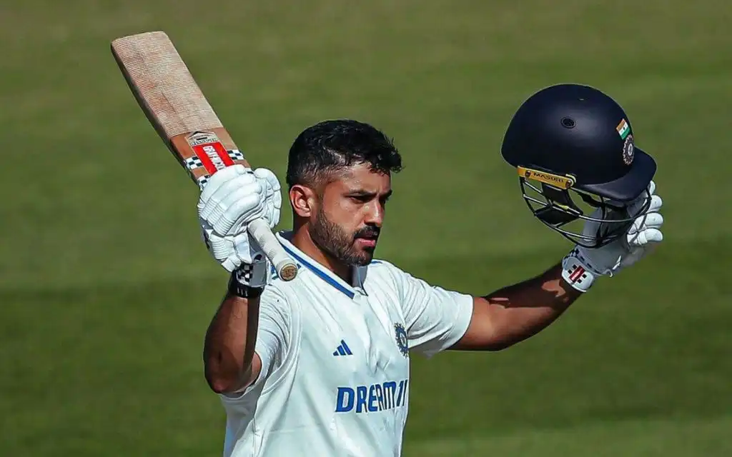 Karun Nair against England Lions [Source: @Cric_records45/x.com]