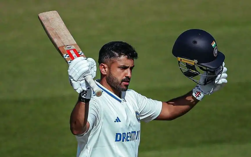 Karun Nair against England Lions [Source: @Cric_records45/x.com]