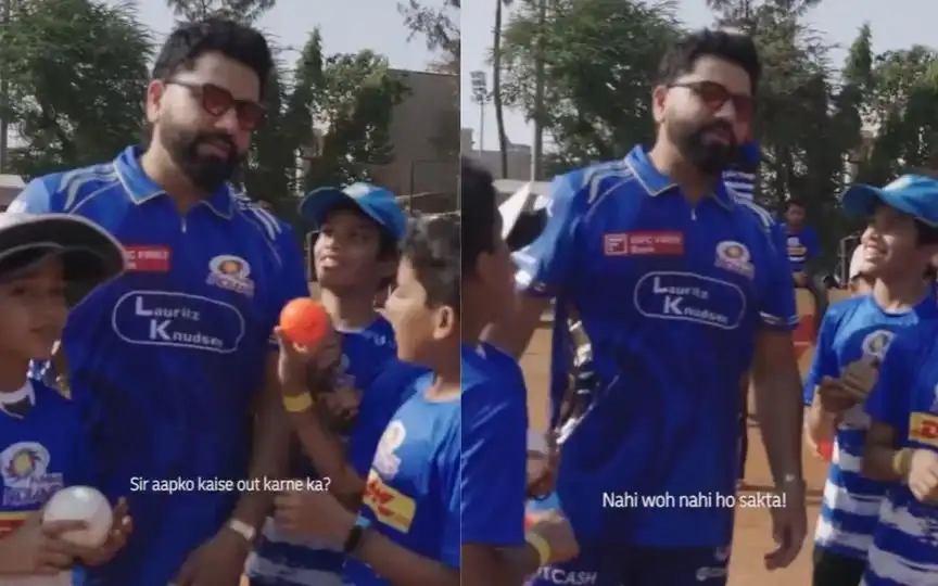 “Sir Aapko Kaise Out Karne Ka?” Rohit Sharma Gives Hilarious Response To Young MI Fan