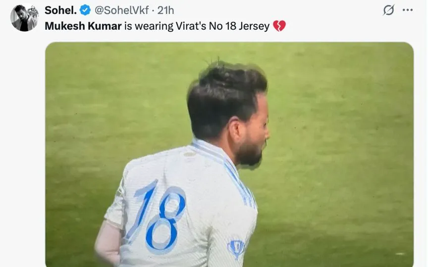 Fan tweet on Mukesh Kumar [Source: @SohelVkf/X.com]