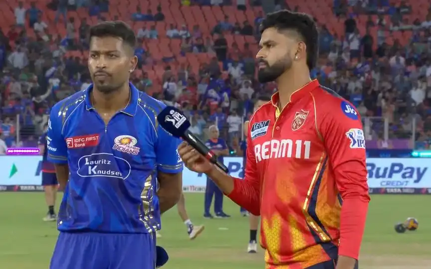 PBKS vs MI toss Source: Screenshot/JioStar]
