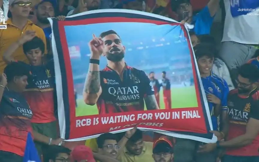 Virat Kohli Fans During PBKS vs MI (Source: @GemsOfCricket/X.com)