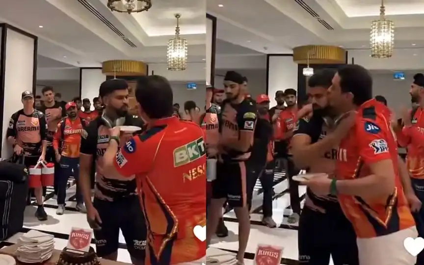 Shreyas Iyer and Ness Wadia after PBKS win vs MI [Source: @mufaddal_vohra/X.com]