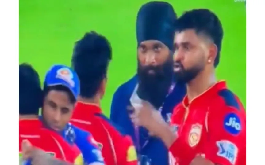 Shreyas Iyer and Shashank Singh spat [Source: @irfan_speak786/X]