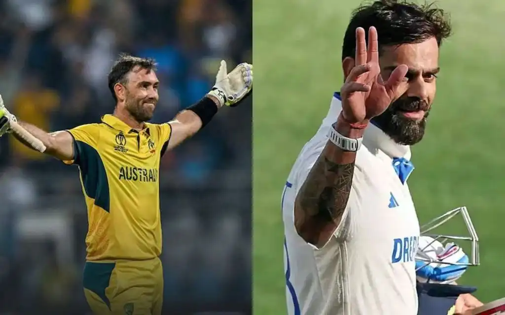 Glenn Maxwell and Virat Kohli (Source: @ImTanujSingh/X.com)