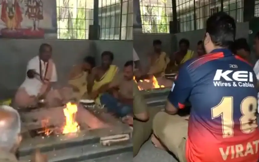 RCB fans perfroming havan [Source: @mufaddal_vohra/X]