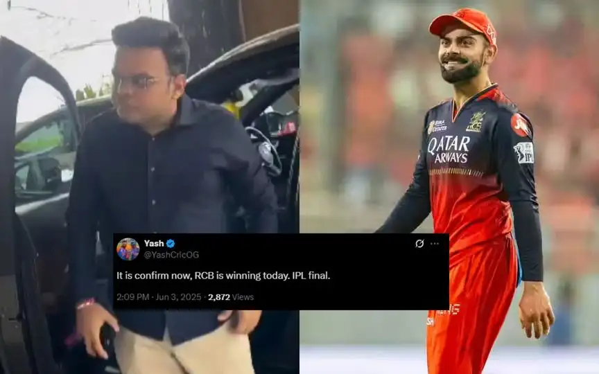 Jay Shah visited RCB's team hotel [Source: @mufaddal_vohra, @YashCricOG/x.com, @iplt20.com]