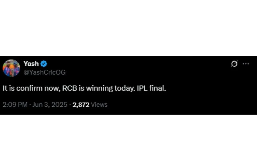Fan tweet [Source: @YashCricOG/x.com]