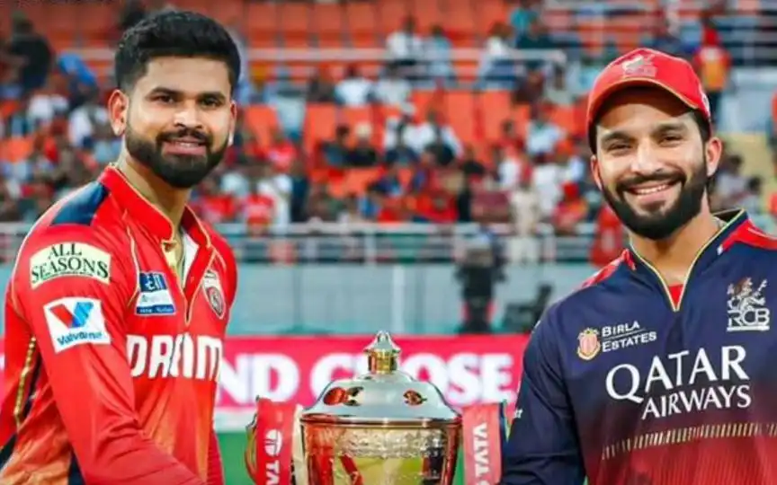 Iyer and Rajat Patidar at toss - (Source : @Johns/X.Com)