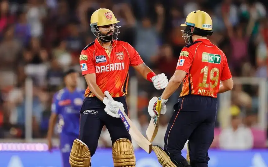 Iyer and Nehal Wadhera batting - (Source :@Johns/X.com)