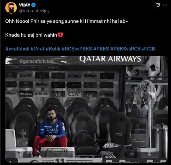Fan Tweet on Virat Kohli (Source: @relatablevijay/X.com)