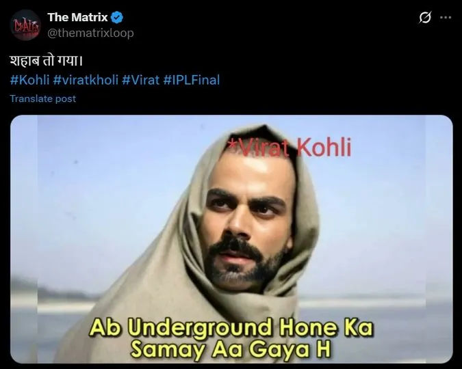Fan Tweet on Virat Kohli (Source: @thematrixloop/X.com)
