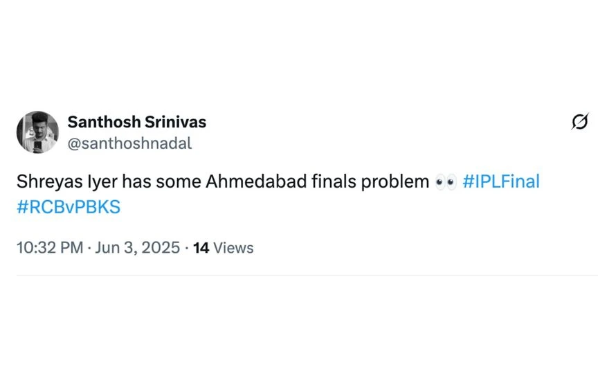 Fan tweet [Source: @santhoshnadal/X.com]