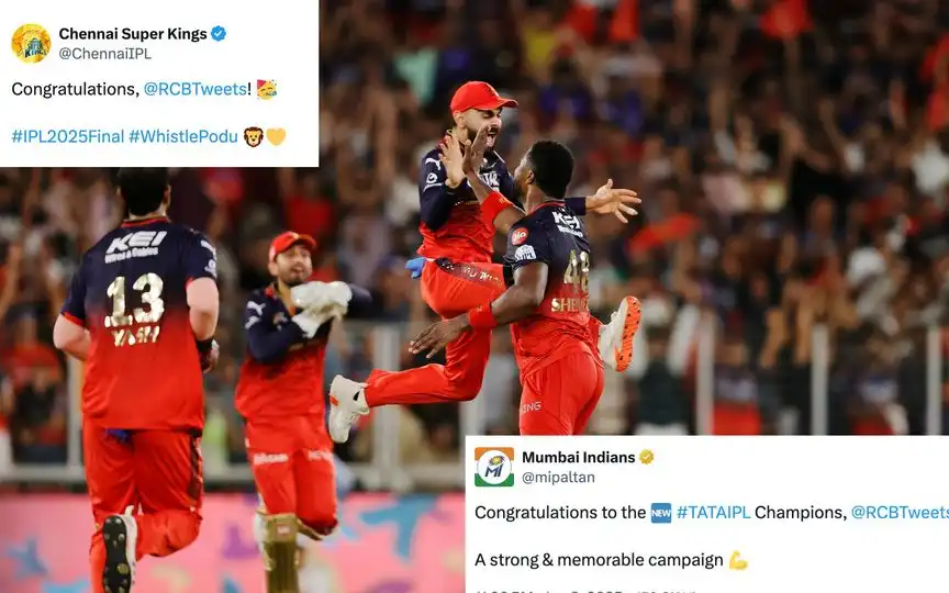 "Well-Earned" MI, CSK Lead Congratulatory Messages To RCB For Maiden IPL Title Victory