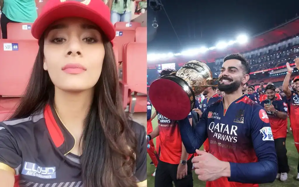Virat Kohli and Mayanti Langer (Source: @MayantiLanger_B/X.com)