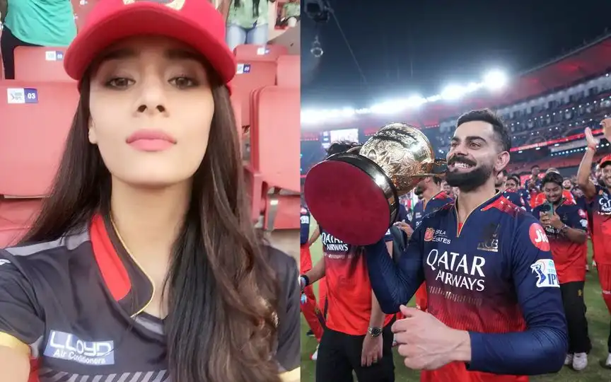 Virat Kohli and Mayanti Langer (Source: @MayantiLanger_B/X.com)