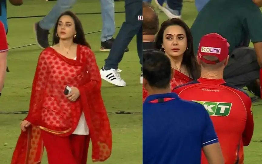 Preity Zinta visibly upset and sad (Source:@BeingTeJan,x.com)