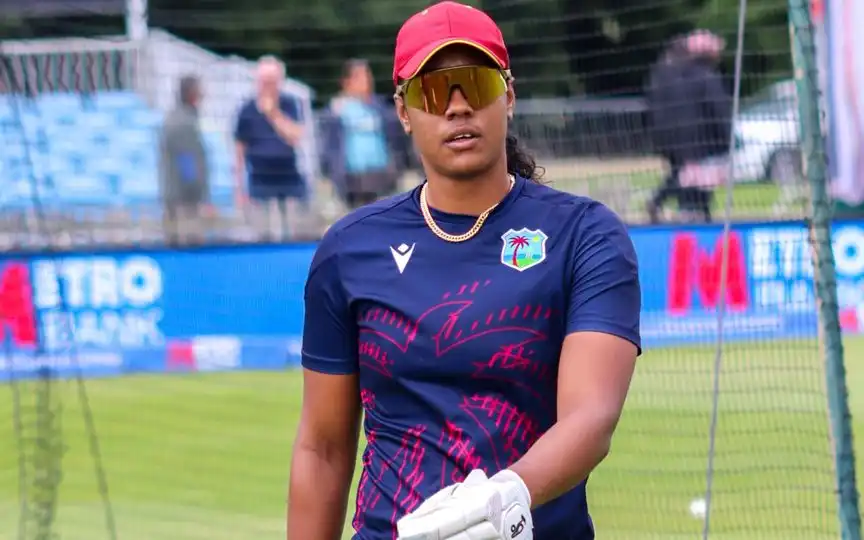 Hayley Matthews during training [Source: @windiescricket/x]
