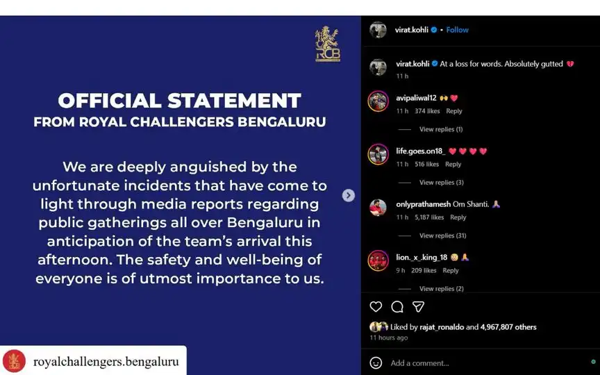Virat Kohli's Instagram post [Source: @virat.kohli/Instagram.com]