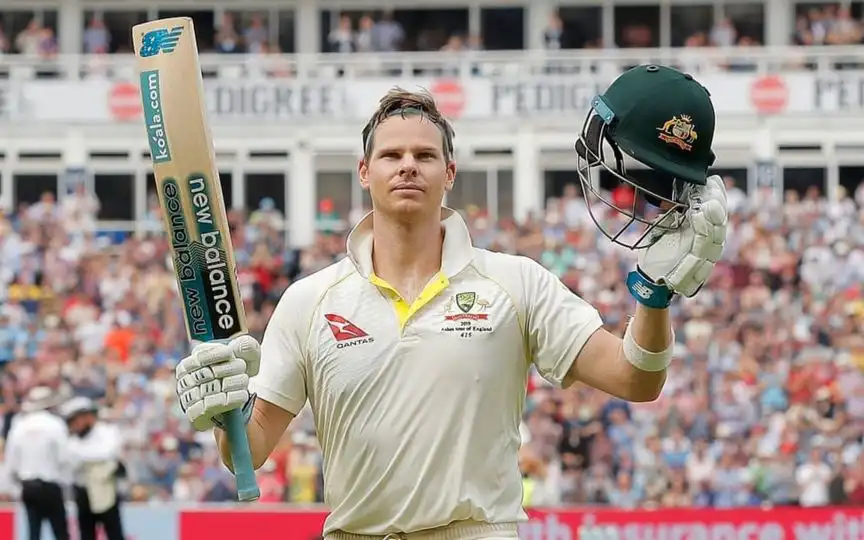 Steve Smith after scoring a Test Century (Source: Twitter)