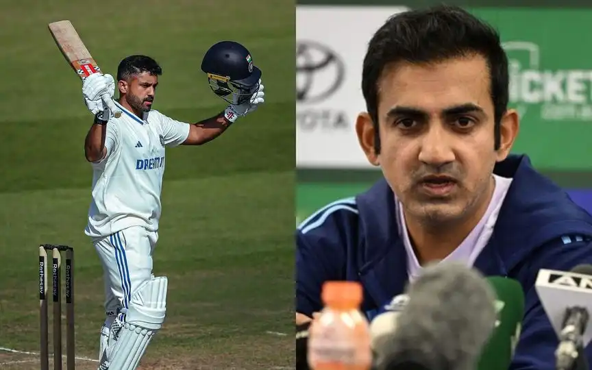 Gautam Gambhir and Karun Nair [Source: @HardCricketpix, @KKRWeRule/x]
