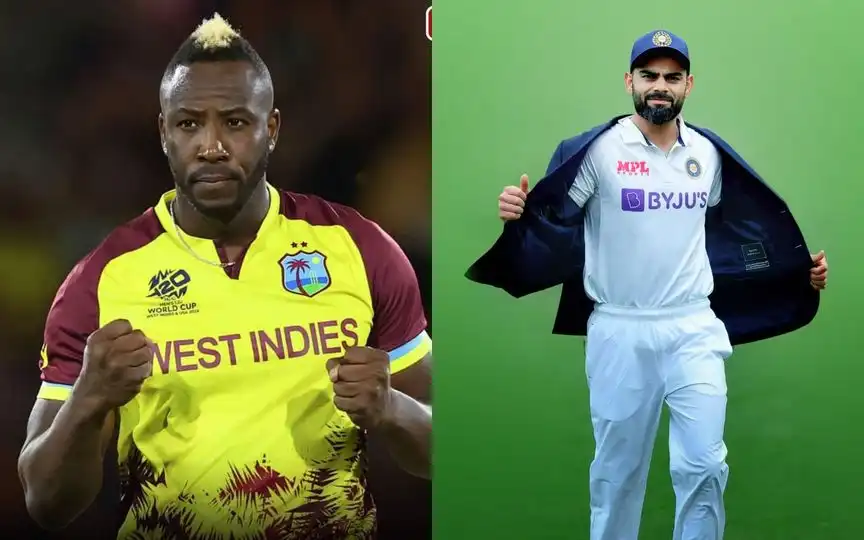  Andre Russell shares his take on Virat Kohli's Test cricket importance [Source: @kohliception, @Farzi_Fan1996/X.com]