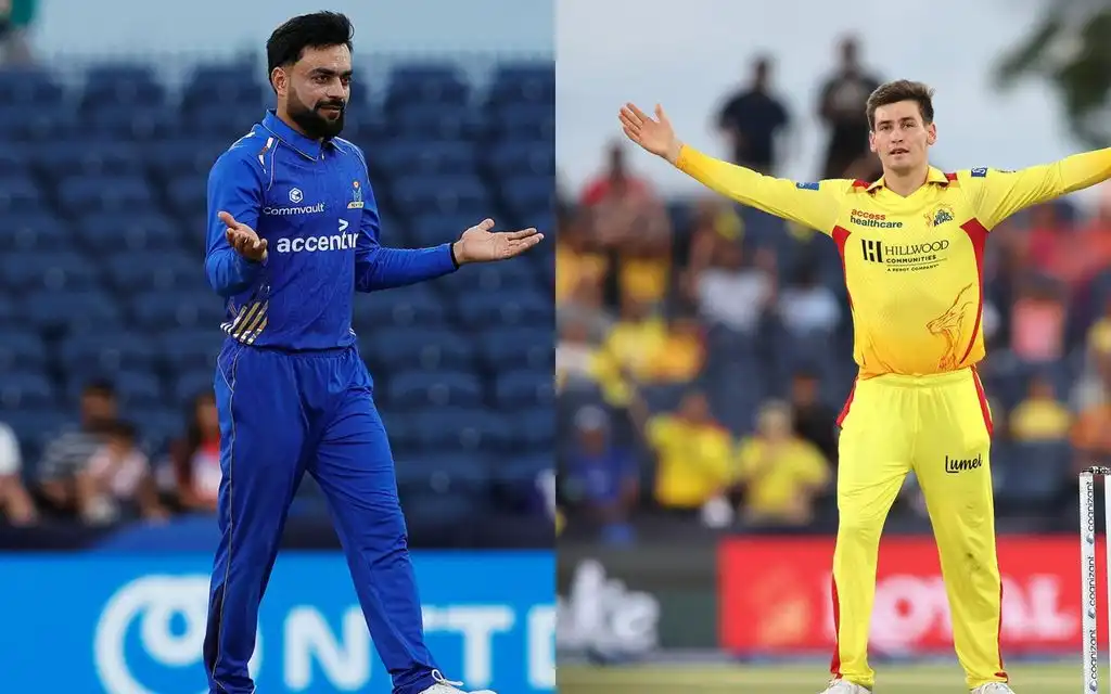 Rashid Khan and Noor Ahmad [Source: @MINYCricket, @TexasSuperKings/ x.com]