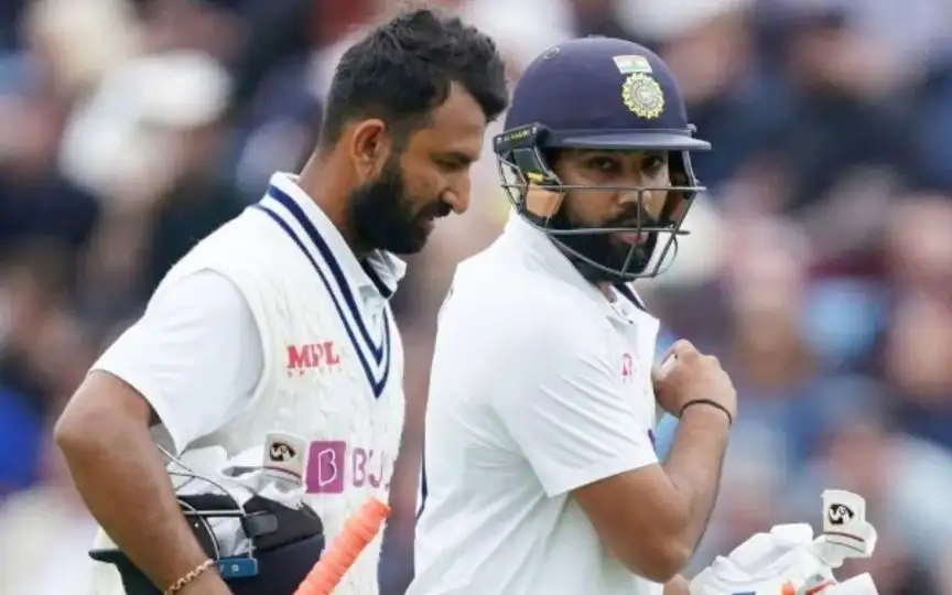 Rohit Sharma on old rivalry with Cheteshwar Pujara [Source: @xtratimeindia/X.com]