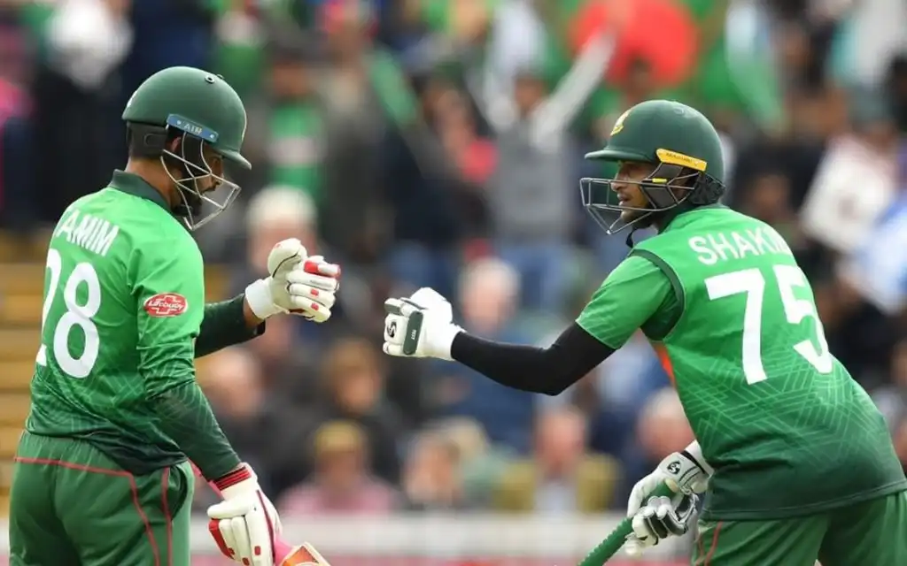 Shakib Al Hasan and Tamim Iqbal [Source: @StumpStat/X]