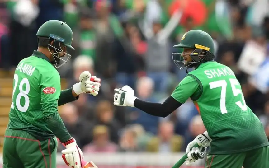 Shakib Al Hasan and Tamim Iqbal [Source: @StumpStat/X]