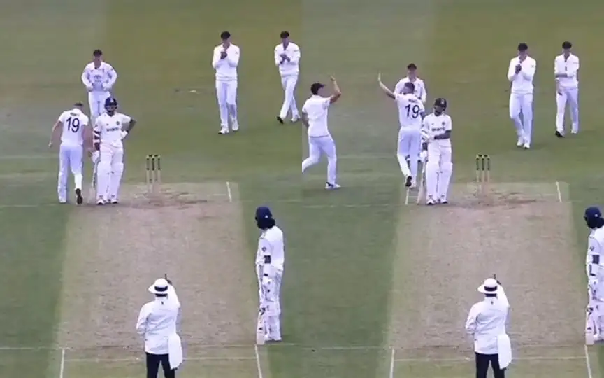 Jaiswal's reaction to his dismissal [Source: @Cricket_Ali/X]