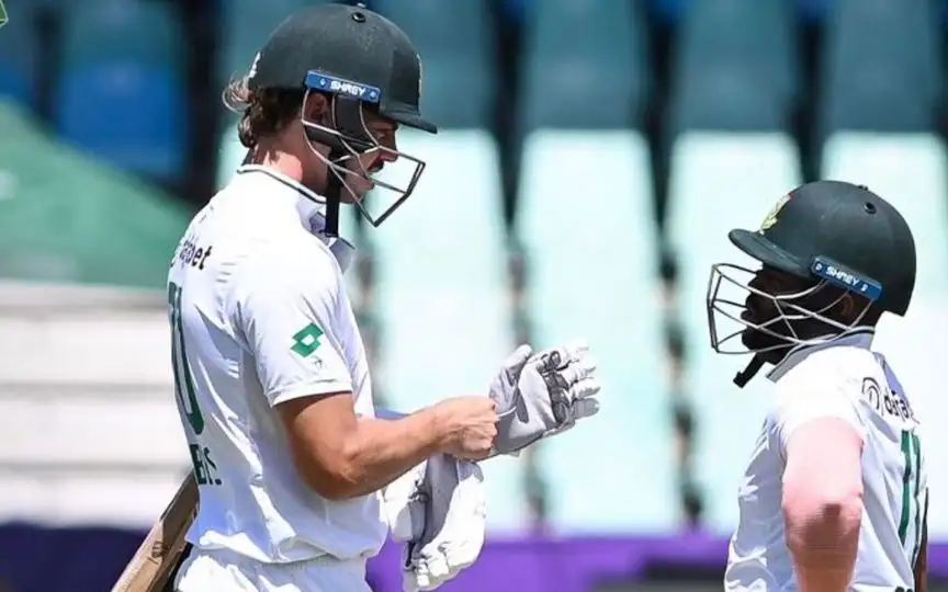 Tristan Stubbs with Temba Bavuma (Source: @ProteasMenCSA/X.com)