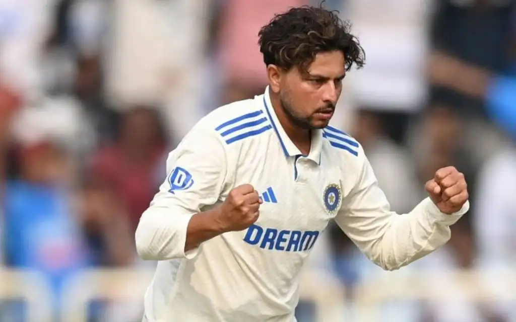 Kuldeep Yadav in the Indian squad (Source: @WisdenCricket/X.com)