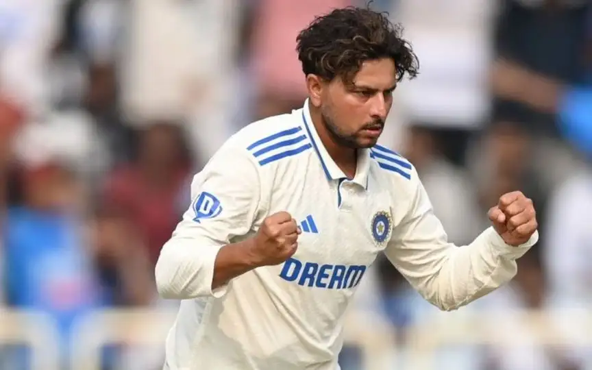 Kuldeep Yadav in the Indian squad (Source: @WisdenCricket/X.com)