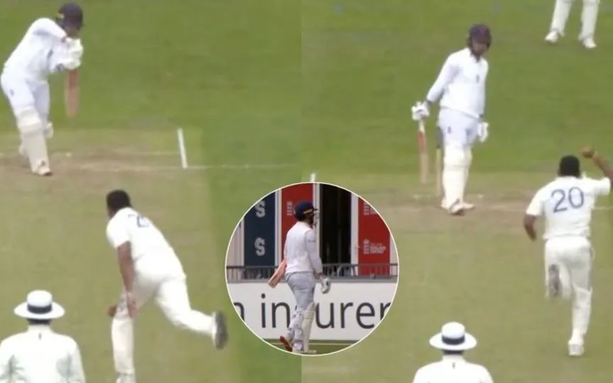 Tushar Deshpande with big wicket of Tom Haines' (Source: @OneCricketApp/X.com)